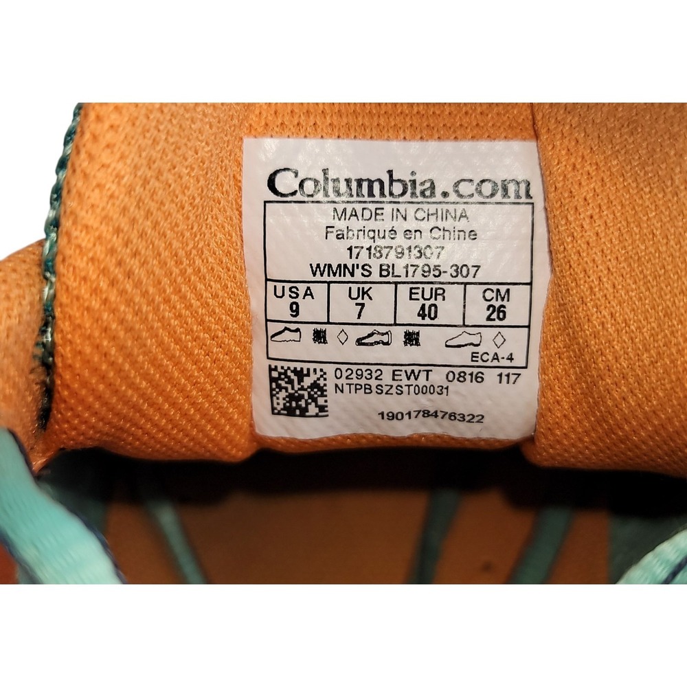 Columbia Montrail Mojave Trail Womens Running Shoes Blue Orange Sneaker 9 BL1795 - Picture 7 of 12